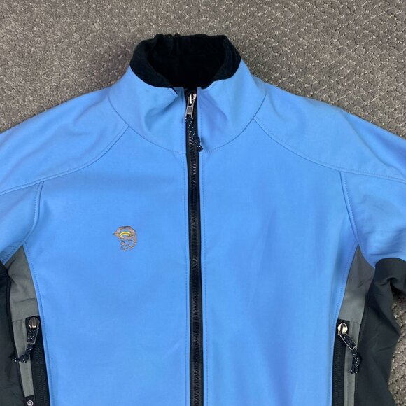 Vintage Mountain Hardwear Gore Windstopper Jacket Soft Shell Women's Sz 8 Blue - Picture 2 of 16